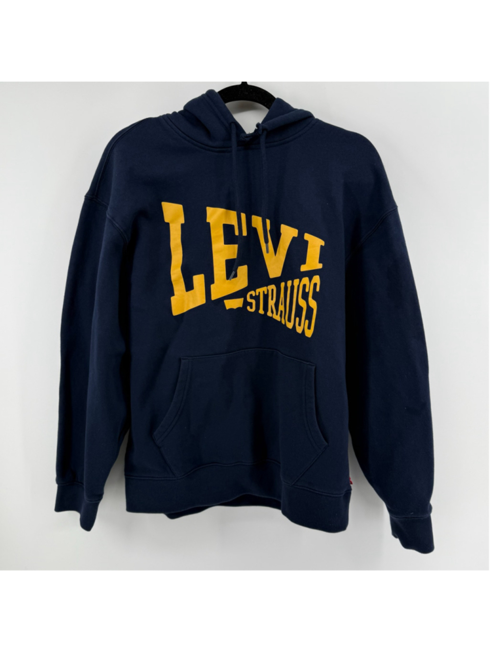 Levi's Levi Strauss Hoodie Sweatshirt Mens Small Blue Pullover Relaxed Fit